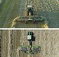 Bandschwader formt Nachtschwaden, 2x seitlich (oben), seitlich und in der Mitte (unten) | © Agrar Landtechnik AG / KRONE
