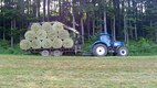 Dürrfutter-Rundballen auf Transport | © Hp.Hug